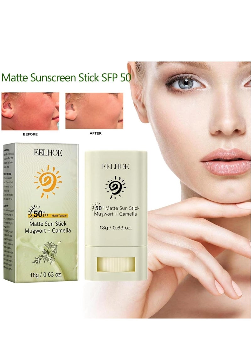 إيلهو صن ستيك ، جوسون لصخ الشمس غير اللامع ، واقي من الشمس غير لامع ، واقي من الشمس الهيالورونيك ، واقي من الشمس للوجه SPF 50 ، عصا واقية من الشمس للجسم للبشرة الدهنية ، واقي من الشمس بحجم السفر للنساء ، حماية من الضوء الأزرق 18 جرام - Image 3