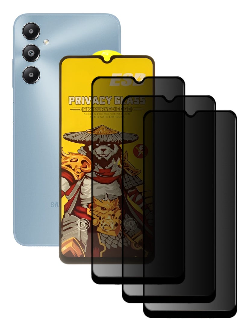 ESD 3 Pieces Tempered Dustproof Privacy Glass Screen Protector Compatible For Samsung Galaxy M14 5G - Image 1