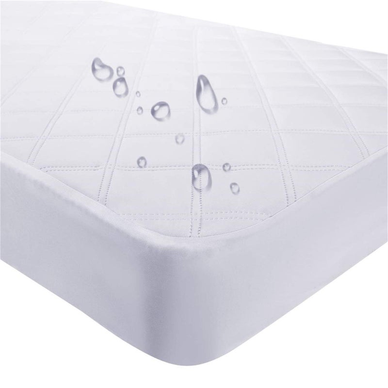 Yoofoss Waterproof Crib Mattress Protector, Quilted Crib Mattress Pad Cover Ultra Soft and Breathable, Machine Washable Toddler Mattress Protector for Standard Baby Crib Size 52''x28'' - Image 1