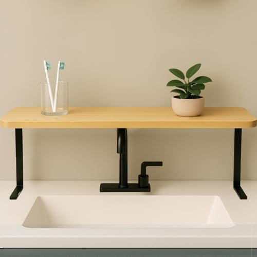 Home in Bold Over The Sink Shelf for Tall Faucet SpaceSaving Bathroom Over Faucet Kitchen Narrow Counter Over Sink Organizer 30 L 625 W 925 H Metal Above Sink Shelf Top of Sink Waterproof - Image 1