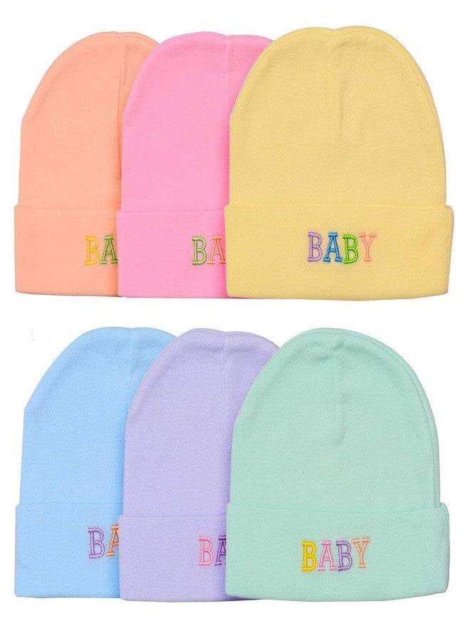 Mini Berry Unisex Cotton New Born Baby Plain Caps (Multicolor) (0-6 Months) - Image 1