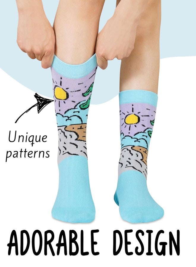 InnoBeta Surfing Gifts, Gifts on Birthday and Christmas, One Size Crew Socks - Image 4