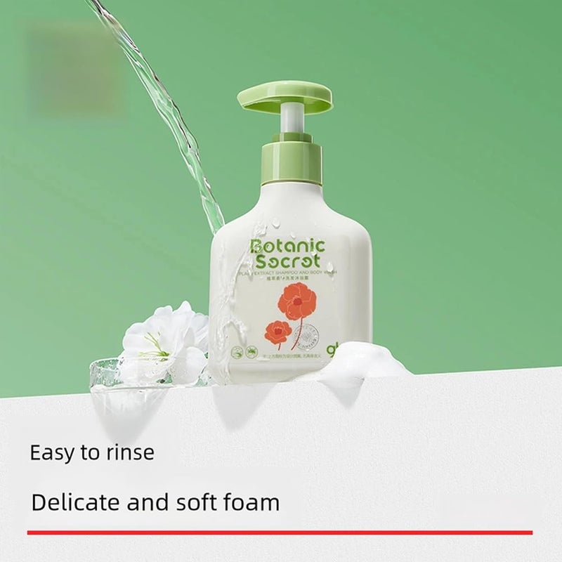 gb Botanic Secret 2-in-1 Shampoo & Body Wash for Babies 500ml Gentle Moisturizing Care with Camellia Extract Tear-Free Formula Suitable for Sensitive Skin - Image 2