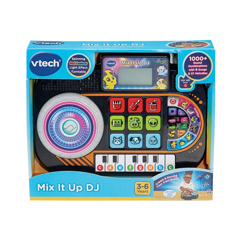 VTech Mix It Up DJ Mixer | Interactive Music Toy with Sounds, Games & Recording | Piano Keys, Turntable & Light Effects | Kids DJ Toy for Creative Play - Image 4