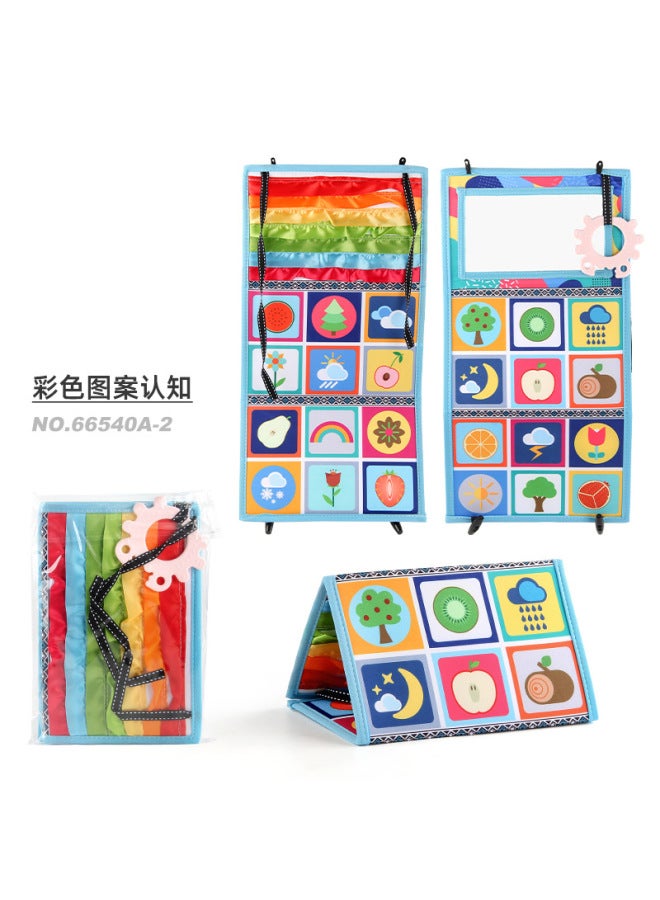 Infants Can't Tear Up Washable Desk Calendar Cloth Book Toys Early Education Cognitive Black And White Color Digital Ha Ha Mirror Cloth Book - Image 1