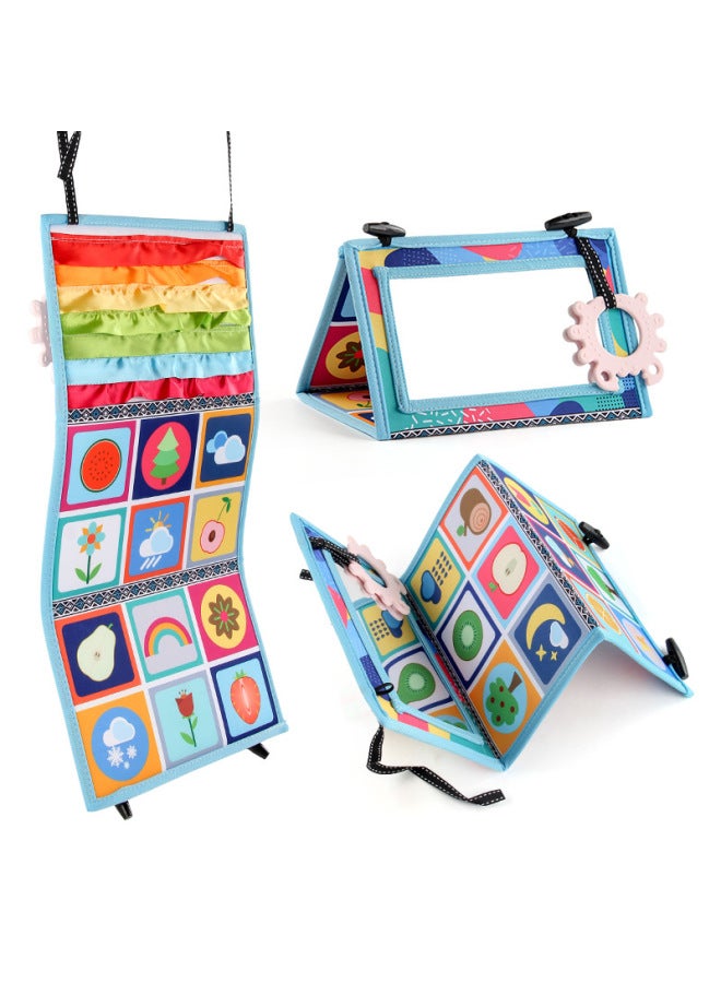 Infants Can't Tear Up Washable Desk Calendar Cloth Book Toys Early Education Cognitive Black And White Color Digital Ha Ha Mirror Cloth Book - Image 4