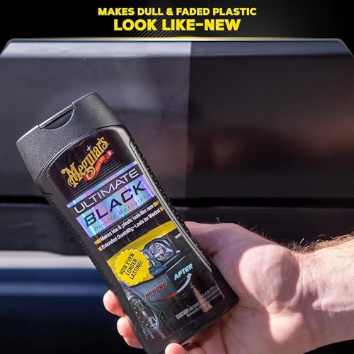 Meguiar's Ultimate Black Plastic Restorer - Give Yourself the Gift of Shine This Holiday Season and Enhance Faded Trim with Long-Lasting UV Protection - 12 Oz - Image 2