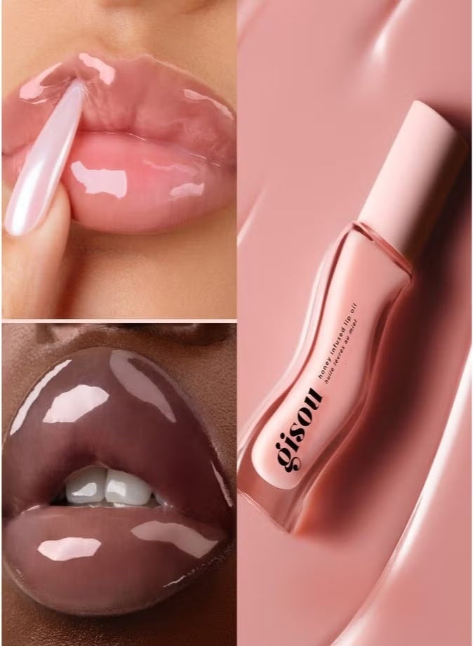 جيسو مجموعة "Glazed Lips Trio" من زيوت الشفاه المعززة بالعسل من Gisou (سعة 24 مل) – مجموعة زيوت مرطبة ومغذية للشفاه، تمنح لمعاناً فائقاً، وتتكون من 3 مستحضرات للعناية بالشفاه. - Image 2