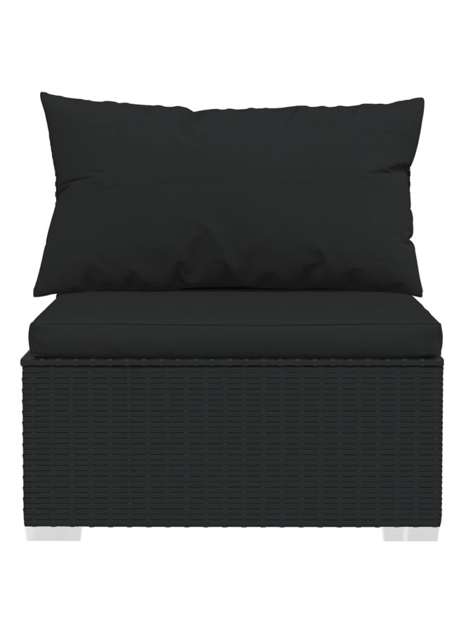 vidaxl 8 Piece Garden Lounge Set with Cushions Poly Rattan Black 3101960 - Image 4