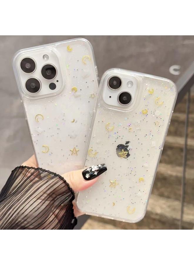 اس-توب جراب لهاتف iPhone 15 Pro مصنوع من مادة TPU الإيبوكسي اللامعة ونجمة القمر - Image 3