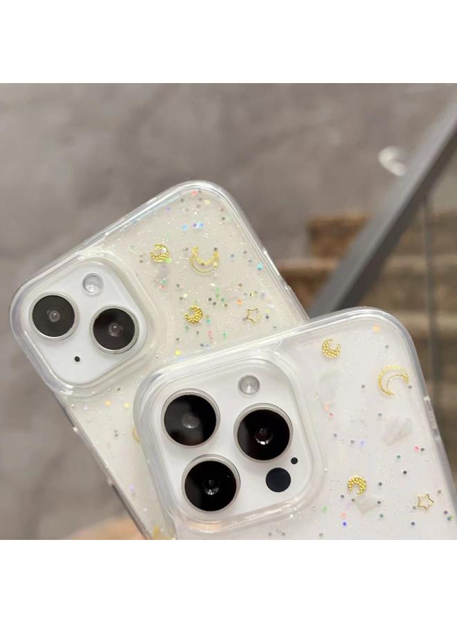 اس-توب جراب لهاتف iPhone 15 Pro مصنوع من مادة TPU الإيبوكسي اللامعة ونجمة القمر - Image 4