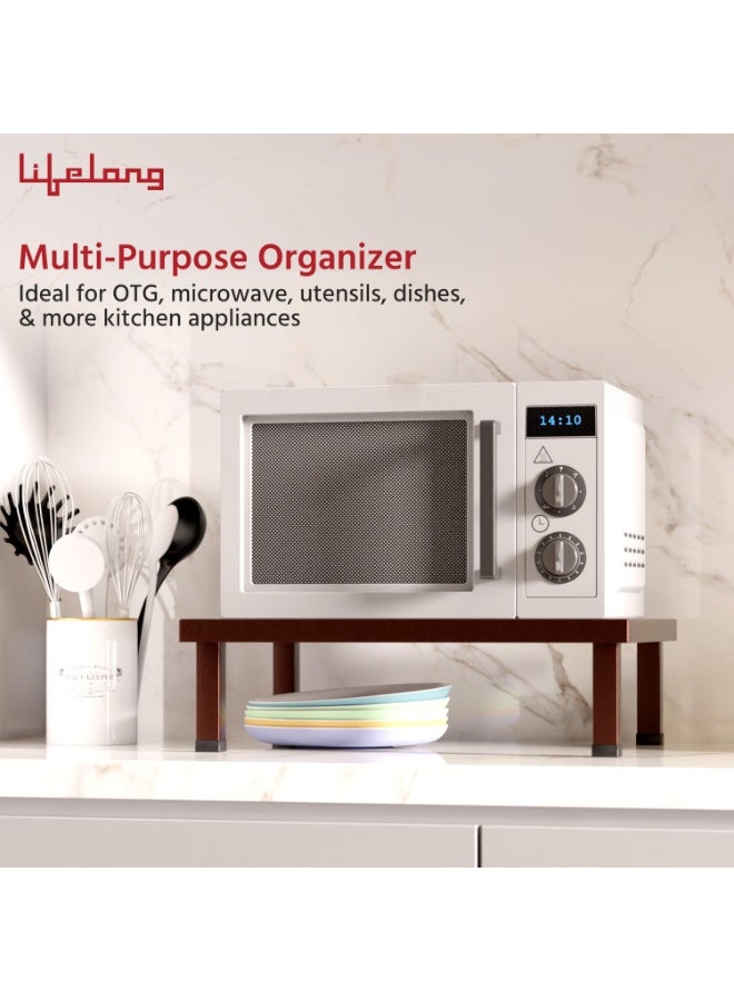 Lifelong Microwave Stand | Oven, OTG Stand for Kitchen | Multipurpose Top Rack for Kitchen Storage | Durable & Rust-Free Weight Capacity Upto 70kg | Space-Saving Organizer - Image 3