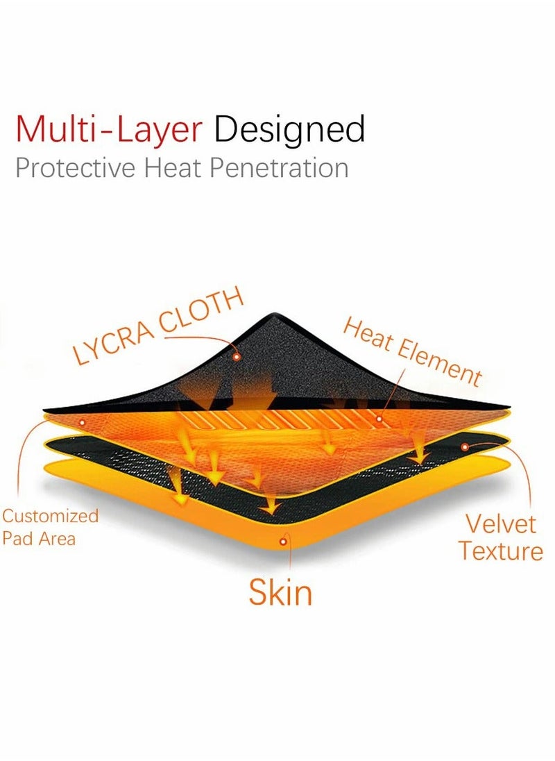 Y&D - Electric Neck Warmer Wrap Heating Pad for Shoulder Cervical Pain Relief Portable Size Heated Massager with Three Adjustable Heat Modes Black - Image 1
