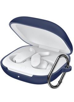 Soft Silicone Durable Shockproof Anti Scratch Full Body Protective Cover with Portable Keychain for Beats Fit Pro (Blue)