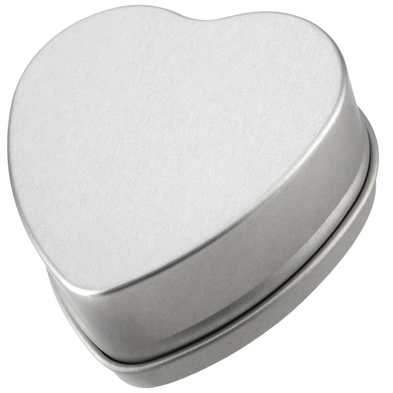 MOUYAT 40 PCS 2oz Heart Shaped Metal Tins with Clear Window Lids, Tinplate Empty Candy Tins Party Favors Storage Box Container for Gifts Treasures, Candle Making, DIY, Crafts, Silver - Image 5