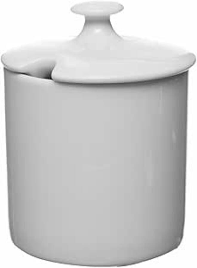 Royal Porcelain Deep Porcelain Round Sugar Bowl With Lid 5x5 cm - White