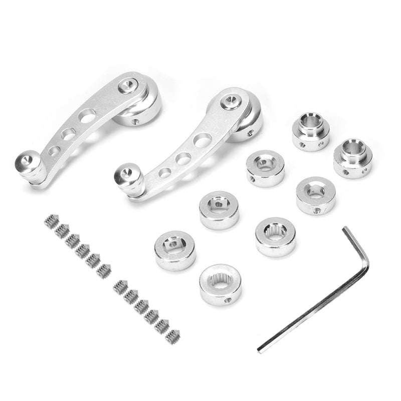 Monza Window Crank Handle CNC Aluminum Alloy Universal Fit - 3/8 Inch Round Square Adapters for Most Vehicles - Image 1
