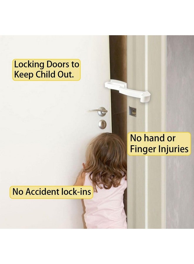 FresherAcc Kids Safety Door Lock, Child Proof Door Latch, Baby Pinch Guard Door Stopper for Knobs & Lever Handles, No Tools Need for Install and Portable [U.S Patent Pending] (White 1 Pack) - Image 1
