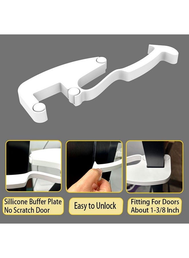 FresherAcc Kids Safety Door Lock, Child Proof Door Latch, Baby Pinch Guard Door Stopper for Knobs & Lever Handles, No Tools Need for Install and Portable [U.S Patent Pending] (White 1 Pack) - Image 3