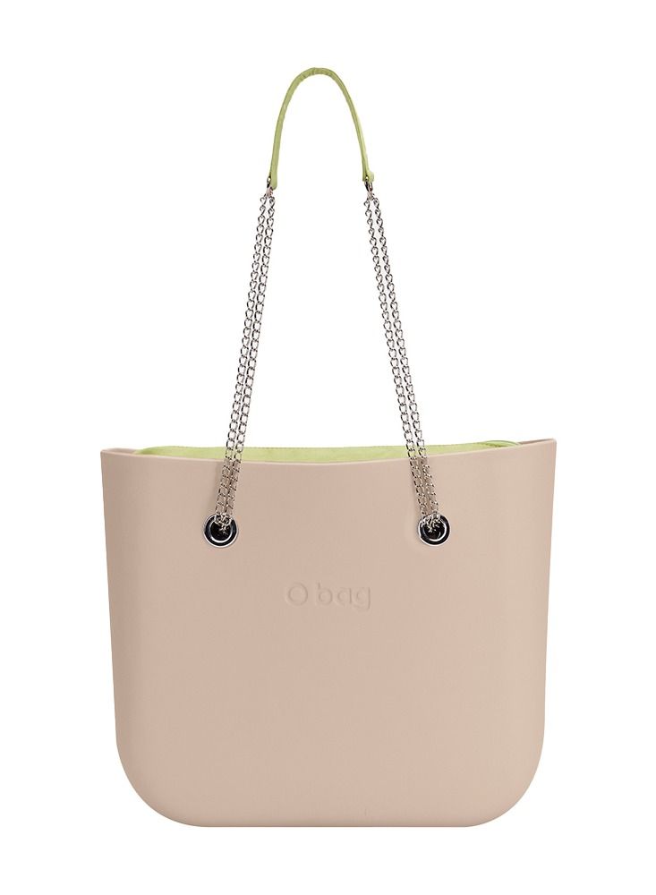 O bag classic with Long Double Chain Handles in Sand - Image 1