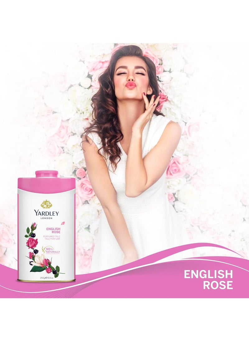 Yardley English Rose Talc 250g  - Image 3