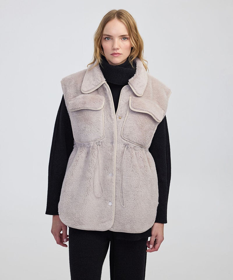 Ipekyol Faux Fur Vest - Image 1