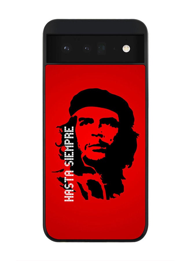 Stylizedd Rugged Black edge case for Google Pixel 6 5G Slim fit Soft Case Flexible Rubber Edges Anti Drop TPU Gel Thin Cover - Hasta Sempre - Image 1