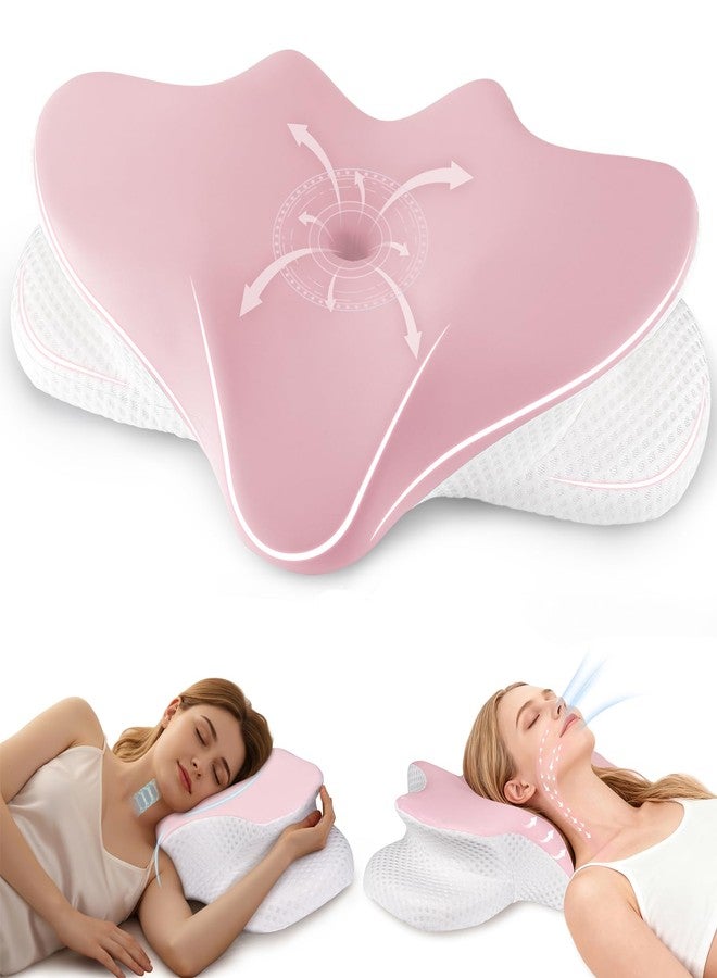 FGNTWP Cervical Neck Pillow for Pain Relief, Ergonomic Contour Pillow for Sleeping, 2 Heights Cooling Pillow for Neck and Shoulder Support, Memory Foam Orthopedic Pillow for Side Back Stomach Sleepers - Image 1