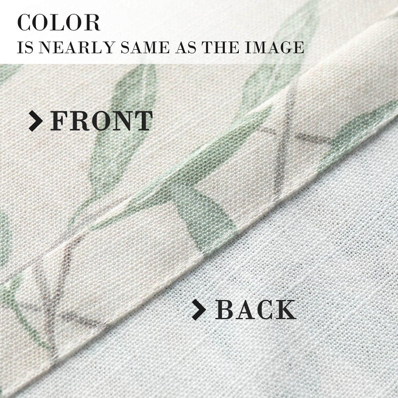 VOGOL Decorative Tie Up Curtains for Girls Room, Lovely Leaf Print Small Window Curtain Valance Top Pocket 18 Inch Long, One Panel, Green Leaves, Tie52x18 - Image 5