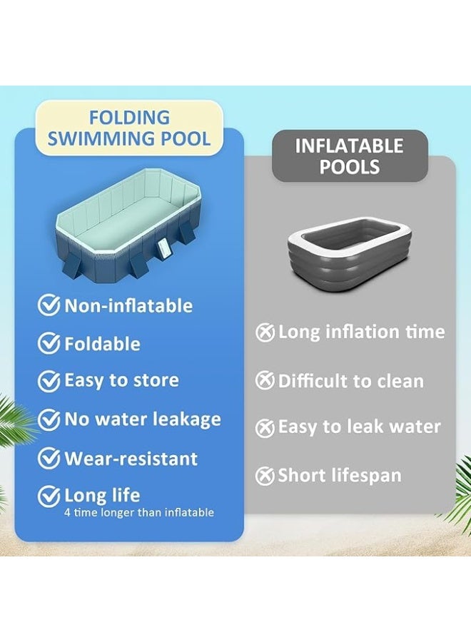 Generic Non-Inflatable Kids' and Adults' Outdoor Swimming Pool, Foldable Family Swimming Pool for Outside Backyard and Indoor  - Image 5