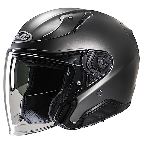 HJC خوذة دراجة نارية HJC RPHA 31 صلبة طبيعية، معتمدة من DOT (تيتانيوم شبه مسطح، XX-Large) - Image 1