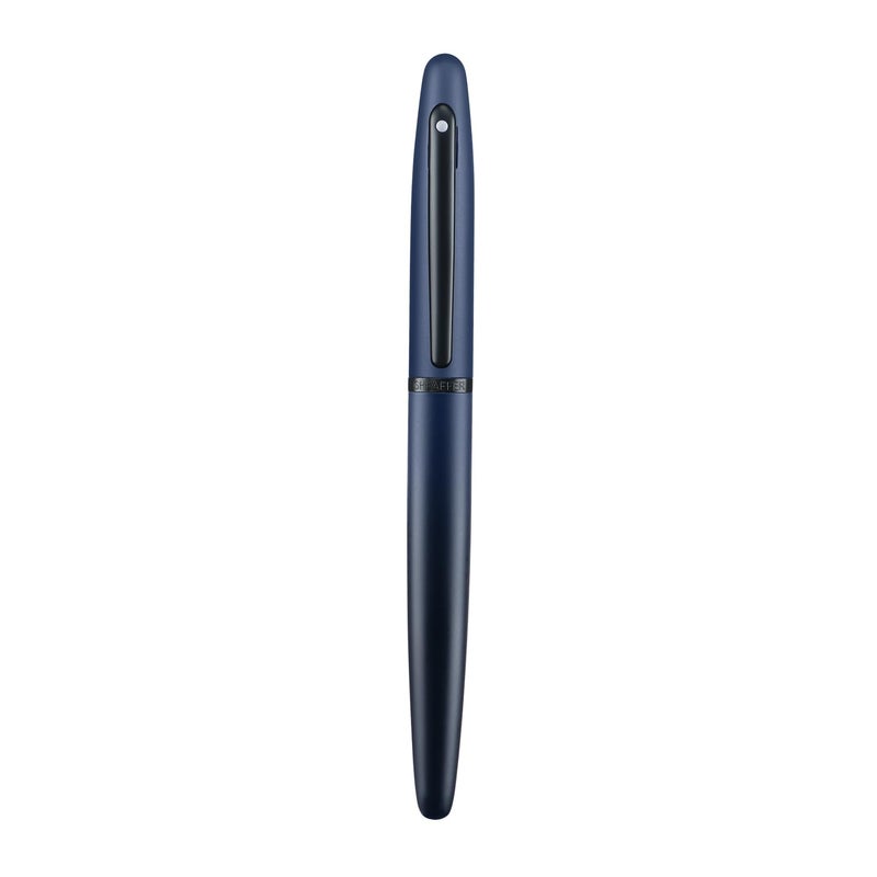 SHEAFFER قلم شيفر Vfm E9429 أزرق غير لامع مع تفاصيل سوداء غير لامعة مع حبر متوسط PVD مع محول - Image 5