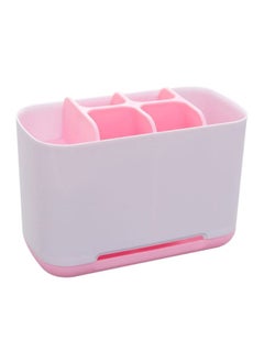 Creative Couple Toothbrush Holder Pink/White 6 x 8 x 12centimeter