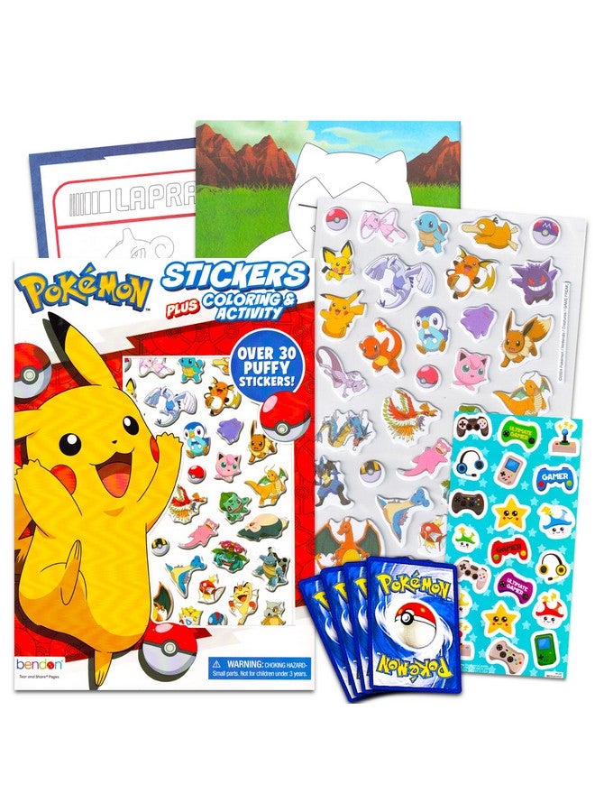 Bendon Pokemon Coloring Books for Kids Ages 4-8 - Bundle with Pokemon Activity Book with Puffy Stickers Plus Pokemon Cards, More | Pokemon Activity Set for Boys - Image 1