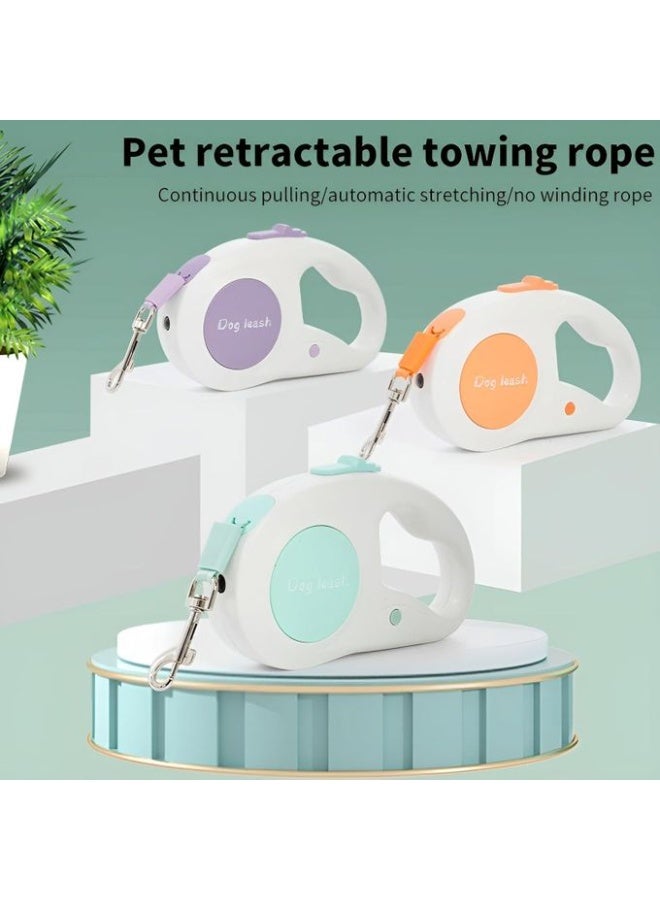 5 Meters Automatic Pet Leash with LED Front Light, Retractable Dog and Cat Leash Made with ABS & Durable Nylon, Lightweight Design for Safe and Comfortable Walking Day and Night (Assorted Color) - Image 4