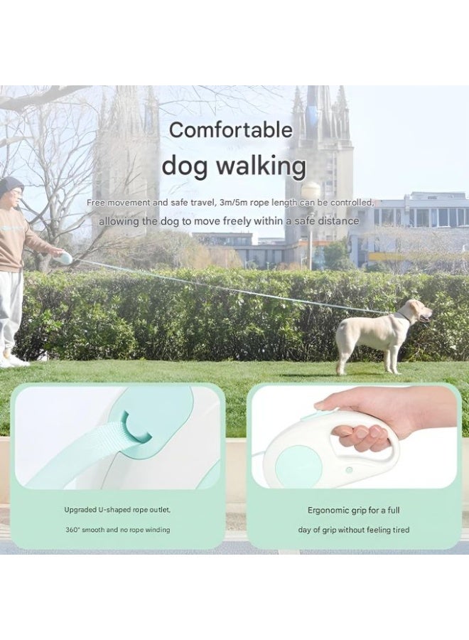 5 Meters Automatic Pet Leash with LED Front Light, Retractable Dog and Cat Leash Made with ABS & Durable Nylon, Lightweight Design for Safe and Comfortable Walking Day and Night (Assorted Color) - Image 5