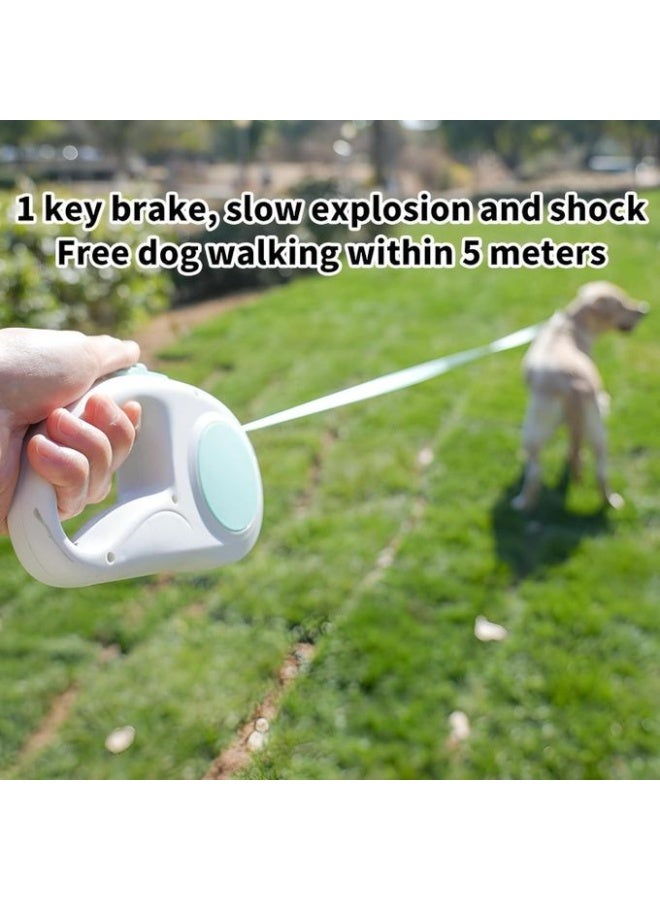 5 Meters Automatic Pet Leash with LED Front Light, Retractable Dog and Cat Leash Made with ABS & Durable Nylon, Lightweight Design for Safe and Comfortable Walking Day and Night (Assorted Color) - Image 3