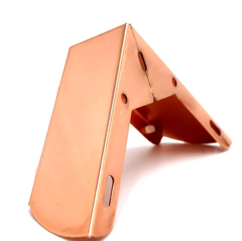 Generic Wckart Sofa Leg 2 Inch 5 Cms Rose Gold Finish Heavy Model L Shape Sofa Leg Set of 4 Mounting Screw Included 3 inch  - Image 3