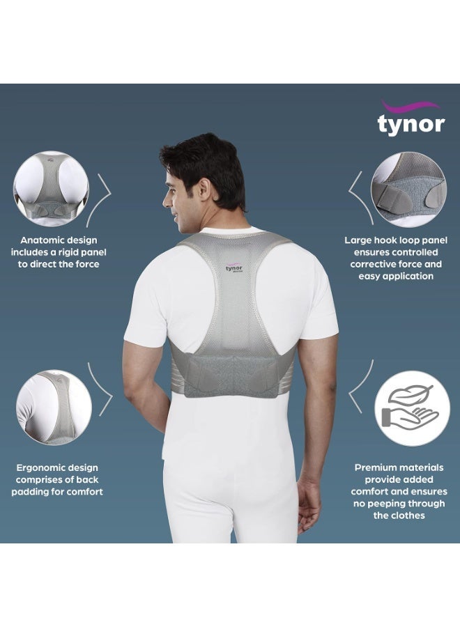 TYNOR Cervical Pillow Regular, Grey, Universal Size, 1 Unit (Grey) Posture Corrector, Grey, XL, 1 Unit - Image 2