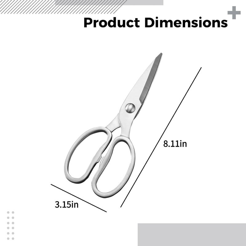 Generic Multi-Purpose Cooking Scissors, Heavy Duty Kitchen Shears For Food, Stainless Steel - Image 5
