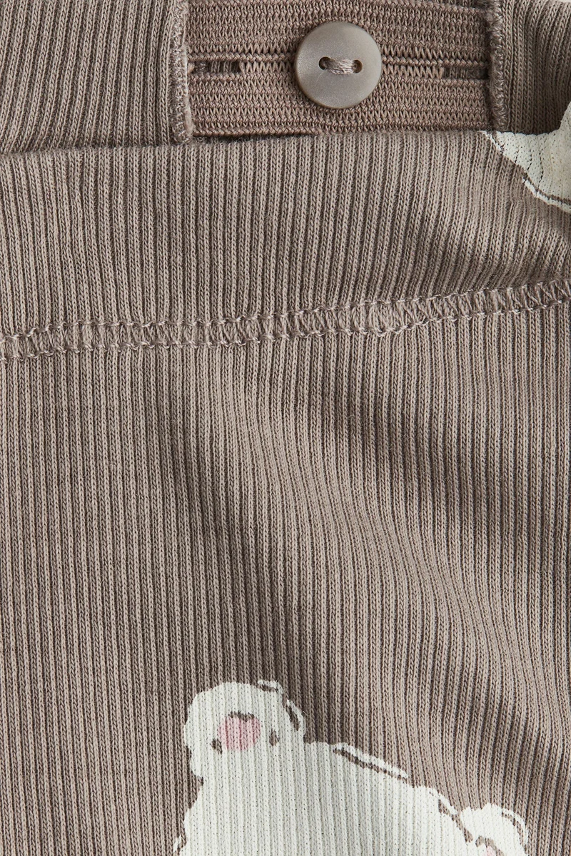 H&M Ribbed cotton leggings