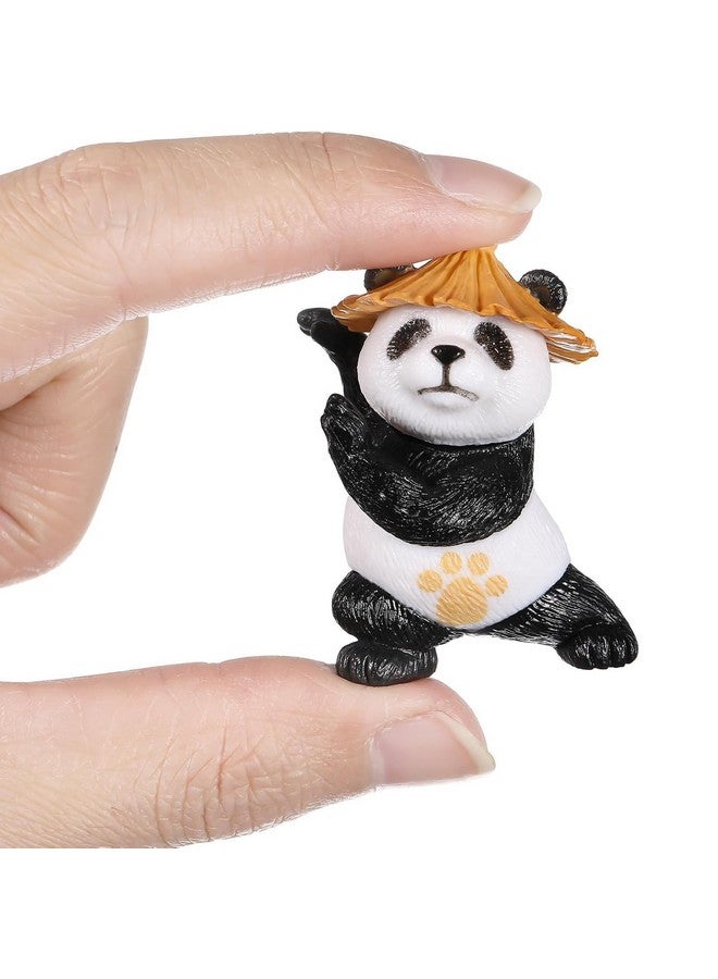 Ascension 4 Pieces Of Kung Fu Panda Miniature Set Unique Gifts For Girlfriend Boyfriend Panda Miniature Set For Garden Décor, Living Room, Office, Restaurant Decoration, Doll House Decor - Image 5