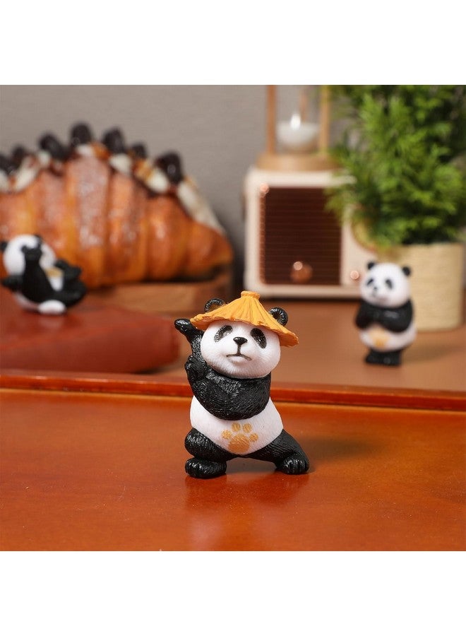 Ascension 4 Pieces Of Kung Fu Panda Miniature Set Unique Gifts For Girlfriend Boyfriend Panda Miniature Set For Garden Décor, Living Room, Office, Restaurant Decoration, Doll House Decor - Image 4