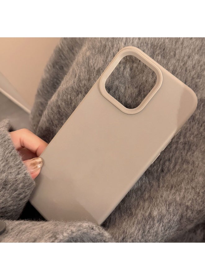 NIBEMINENT Solid Colors And A Minimalist Design Protective TPU Case Cover For iPhone 17, Rock Ash