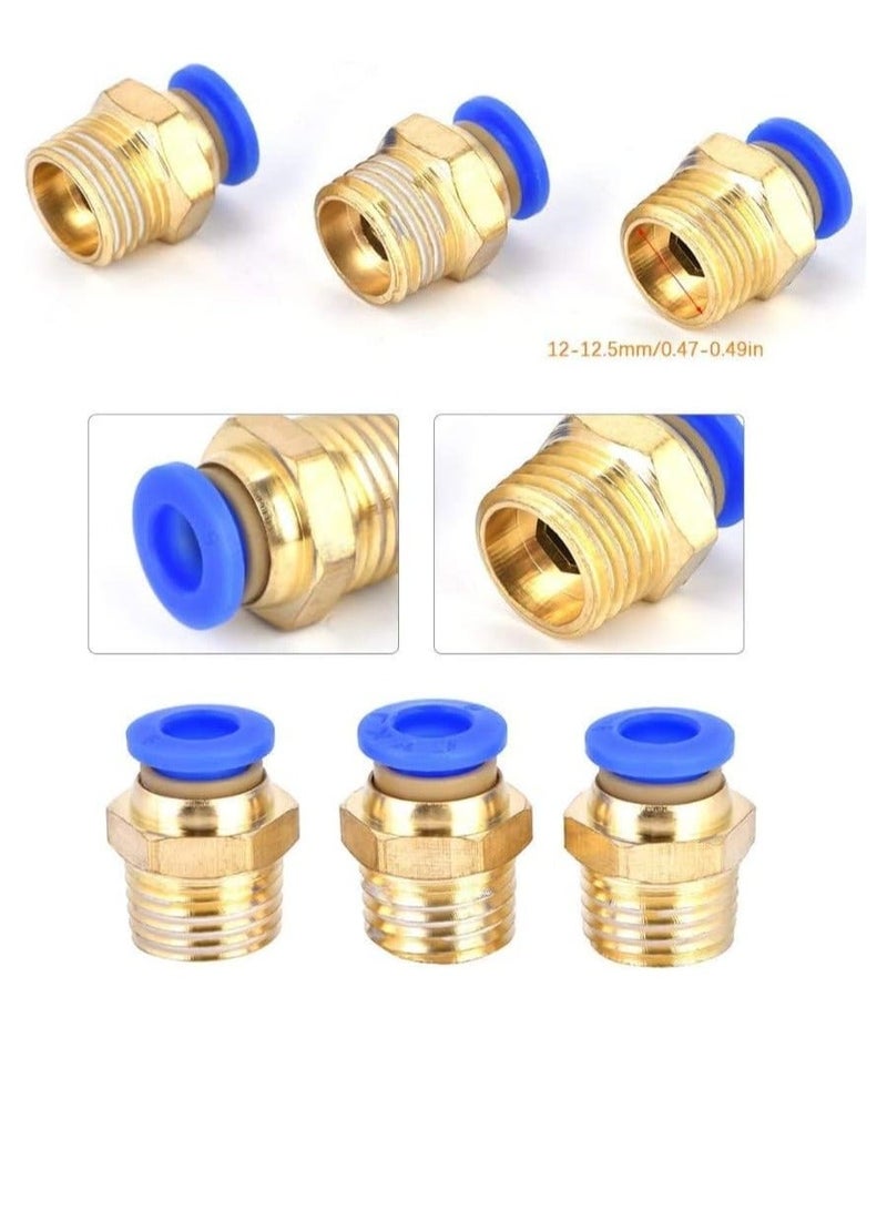 25pcs G1/4 pc6-02 Pneumatic Push Quick Male Connector Air Quick Fittings Adapter for Quick Connection for Pipe and Pneumatic Tools - Image 2