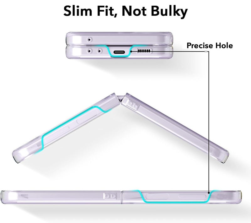 Jkobi Lifetime Anti-Yellow Clear Back Cover Case for Samsung Galaxy Z Flip 5 5G (Sleek Hard Crystal | Shockproof and Camera Protection) - Image 5