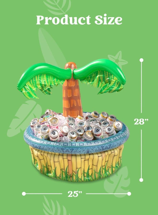 Sloosh 2-Pack Inflatable Palm Tree Cooler - 28" Inflatable Drink Cooler Luau Hawaiian Party Decoration for Tropical Theme Party Decor, Blow Up Birthday Seasonal Beach Pool Party Supplies Accessories - Image 5