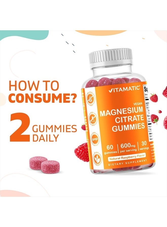 Vitamatic Vegan Magnesium Citrate Gummies 600mg - 60 Gummies - Image 4