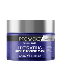 Provoke Touch Of Silver Hydrating Purple Toning Hair Mask 300 ml Brightens Blonde Platinum White or Grey Hair Whilst Deeply Nourishing Damaged Hair  - Image 1