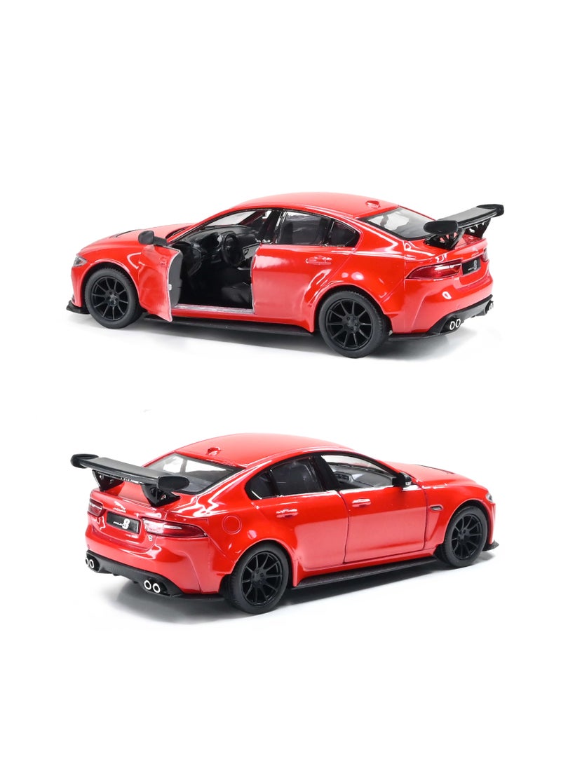 Kinsmart 1:38 Scale Pull Back Action  Door Openable Alloy Metal Jaguar XE SV Project 8 Hardtop Collectible Toy Car  - Image 4